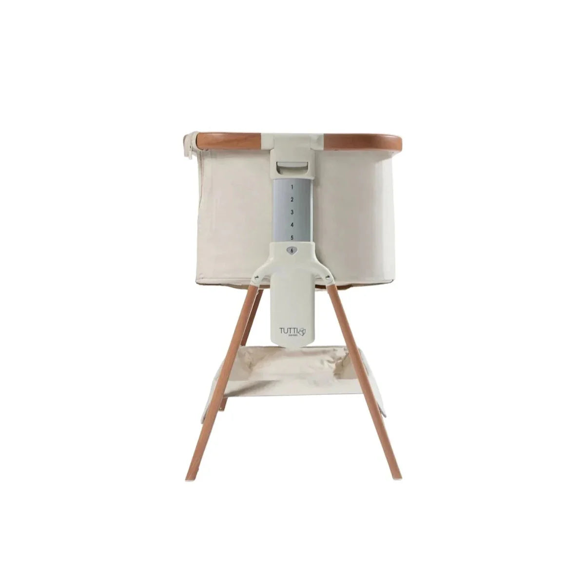 Tutti Bambini Cozee Bedside Crib - Scandinavian Walnut/Ecru