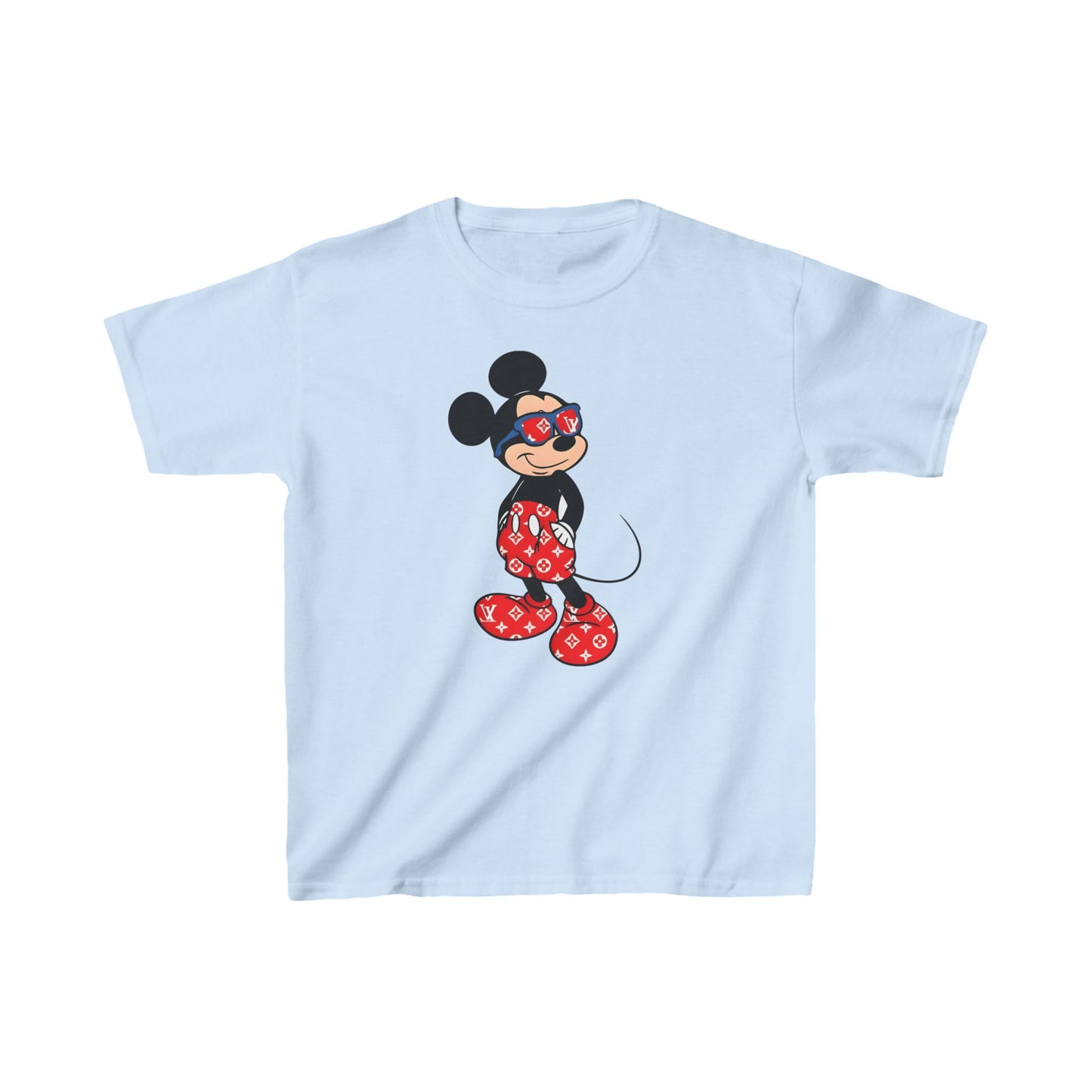 Unisex Kids Mickey Mouse LV   Cotton T Shirt Tee Youths Childs