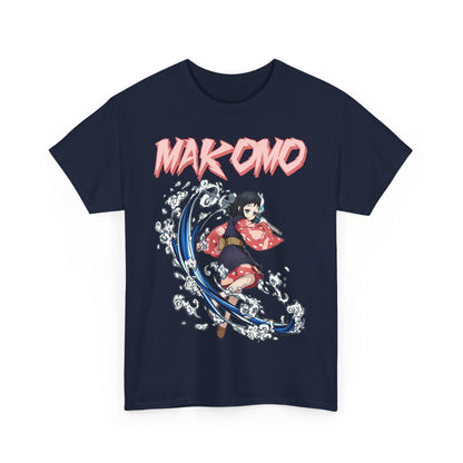 Premium Makomo Anime T-Shirt featuring dynamic water splash art and vibrant character illustration for anime enthusiasts.