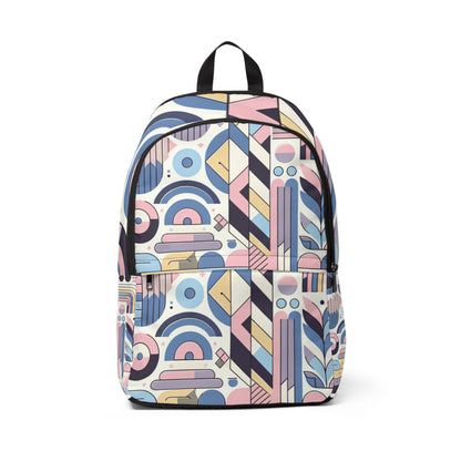 Iron Pulse Elite Modern Aesthetic Pastel Backpack showcasing its geometric design and soft curves, designed by Dazzling Dreams Studio.