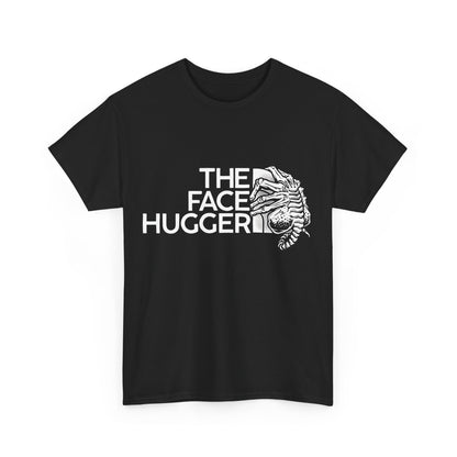 Premium The Face Hugger Alien Graphic T-Shirt in classic black, presenting an eye-catching portrait of the legendary Face Hugger. A sophisticated choice for stylish sci-fi lovers.