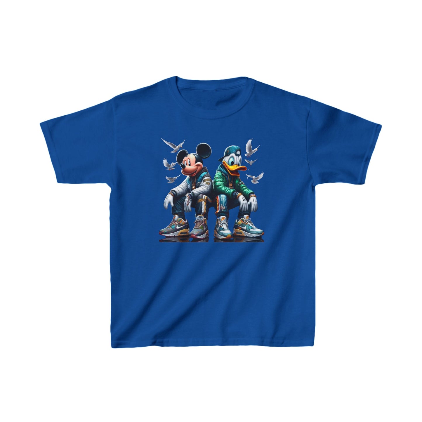 Unisex Kids  Mickey and Donald Street Style T Shirt Tee Youths Childs