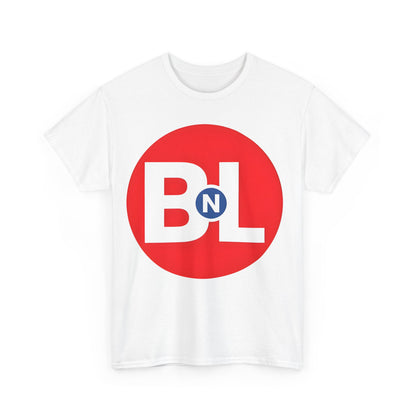 Front view of the elegant Unisex Wall-E Logo Graphic Tee in white, displaying a stylish logo design suitable for sophisticated casual wear.
