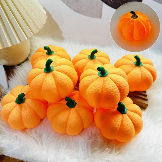 Luxury Pumpkin Halloween Decorative Night Light showcasing an elegant collection of small pumpkin-shaped lamps, perfect for festive home decor.