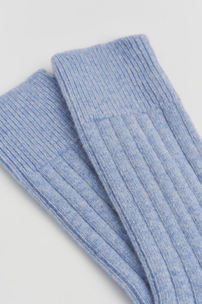 Close-up view of Earth Wardrobe's Merino bed socks, highlighting their temperature-regulating material for ultimate comfort.