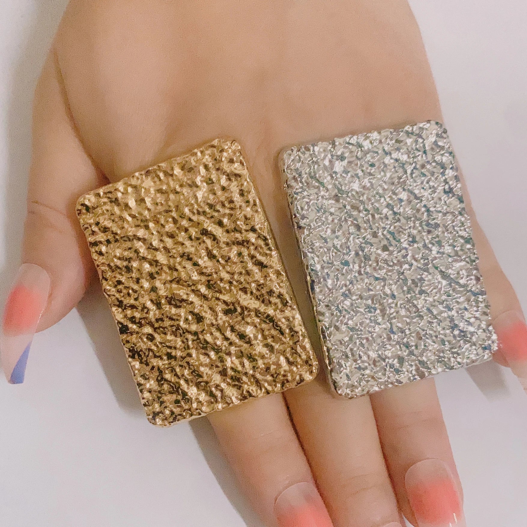 Elegant gold plated rings set for women featuring adjustable designs and assorted geometric shapes for a trendy fashion statement.