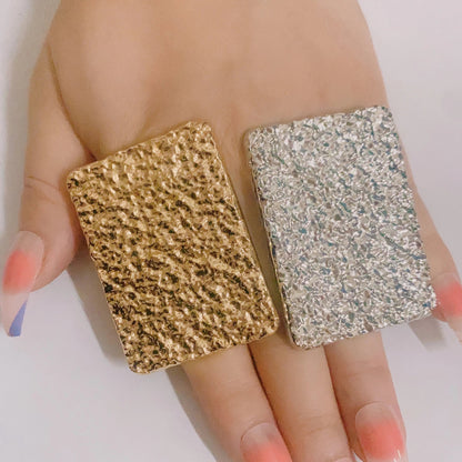 Elegant gold plated rings set for women featuring adjustable designs and assorted geometric shapes for a trendy fashion statement.