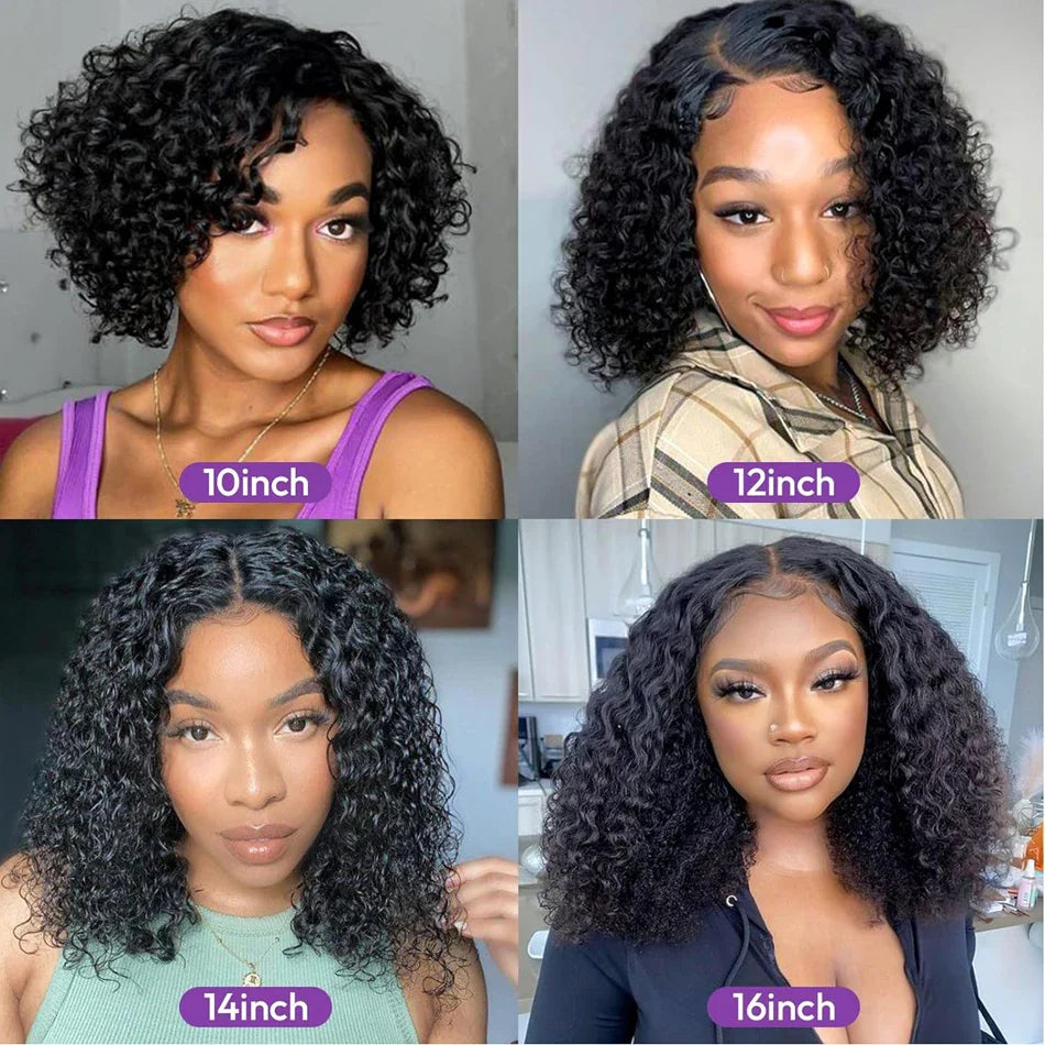 High-quality Swiss lace base Mongolian Kinky Curly Wig, designed with an average cap size for a comfortable and natural fit, ideal for achieving stunning deep curls.