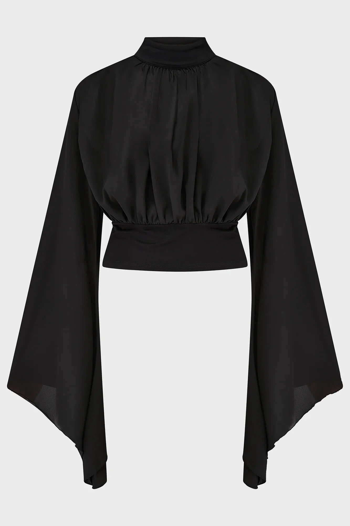 Back view of Killstar Astralune High Neck Top, highlighting the keyhole back detail and elegant silhouette ideal for alternative fashion lovers.