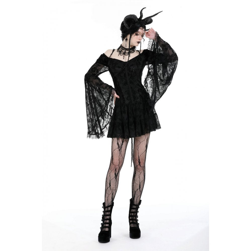 Back view of the Dark In Love Alora Dress displaying the chic lace-up back feature, emphasizing style and a perfect fit for a fashionable silhouette.