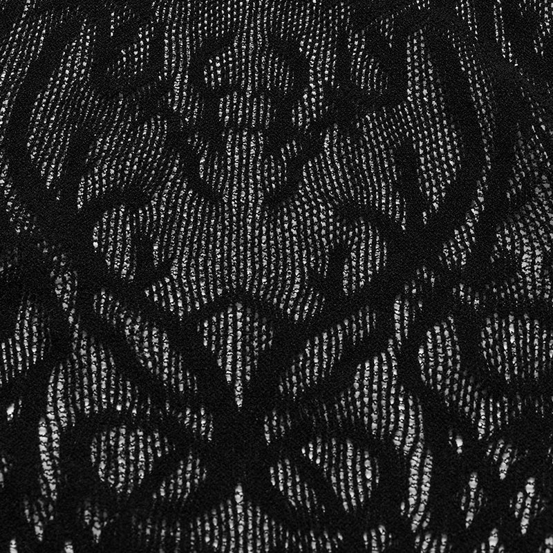 Back view of the Punk Rave Ansley fitted mesh dress highlighting its daring open back design, perfect for a bold fashion statement.