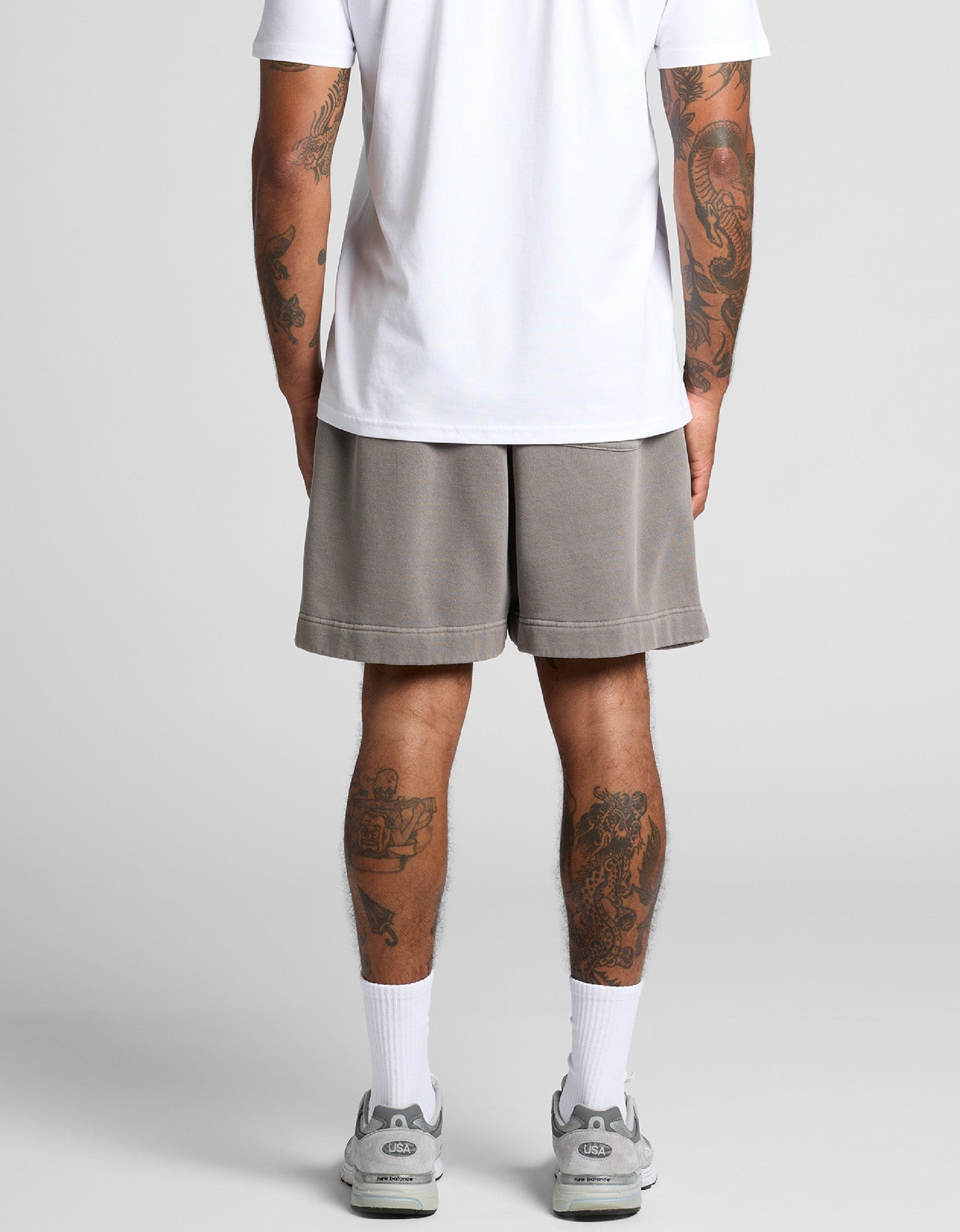 Anchor and Rose Apparel Crest Relaxed Faded Sweat Shorts - Sophisticated design featuring side pockets and garment-dyed fabric for refined comfort.