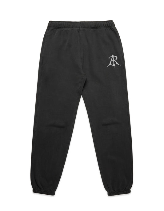 Luxurious Crest Relaxed Faded Joggers by Anchor and Rose Apparel showcasing a mid-weight cotton-blend fabric with an elastic waistband.