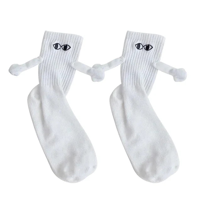 Novelty Romantic Magnetic Holding Hands Couple Socks