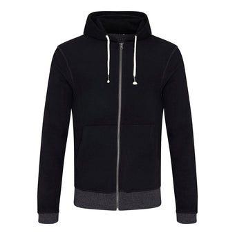 Sustainable fashion at its finest with the contrast zipped recycled hoodie, perfect for cosy casual wear.