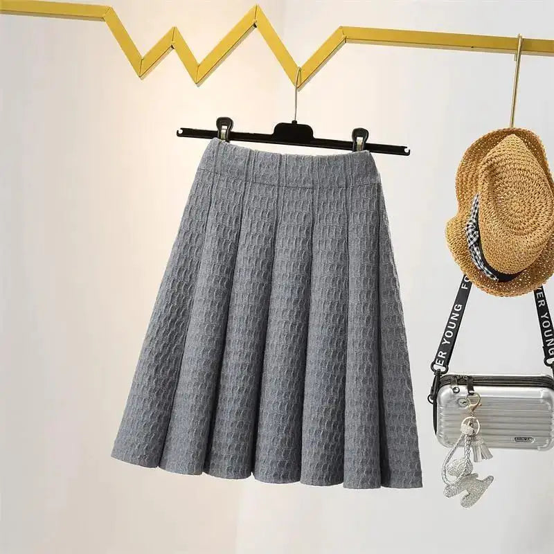 Women's High Waist Knitted Skirt