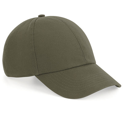 Luxurious organic cotton 6-panel cap showcasing a structured front and pre-curved peak, ideal for stylish everyday wear.