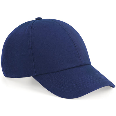 Elegant luxury 6-panel cap featuring a self-fabric strap with tri-glide buckle, designed for a refined fit.