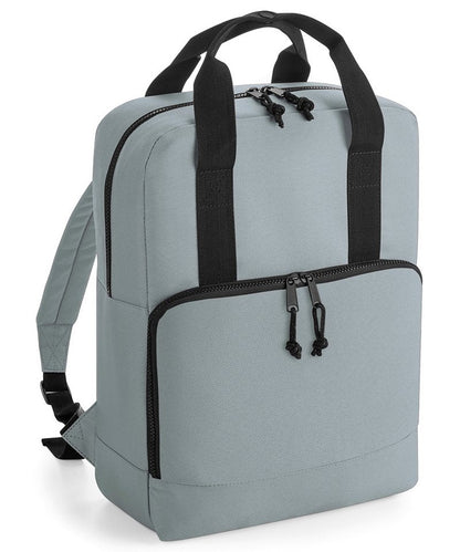 Refined wipe-clean interior of the insulated cooler backpack with webbing carry handles, showcasing sustainable luxury.
