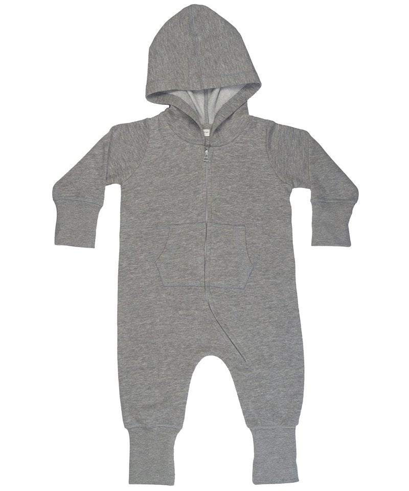 Delicate soft fleece all-in-one suit for infants, promoting warmth and ease with long cuffs for growing little ones.