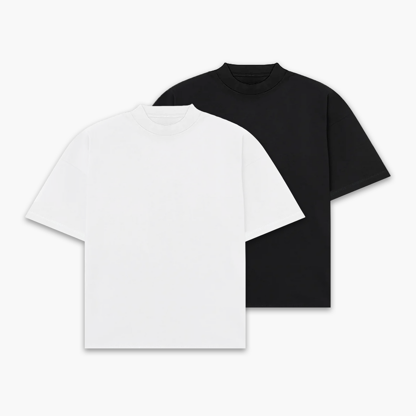 Luxury heavyweight black blank tee from FROST, crafted from premium 305GSM pre-shrunk cotton for a structured fit.