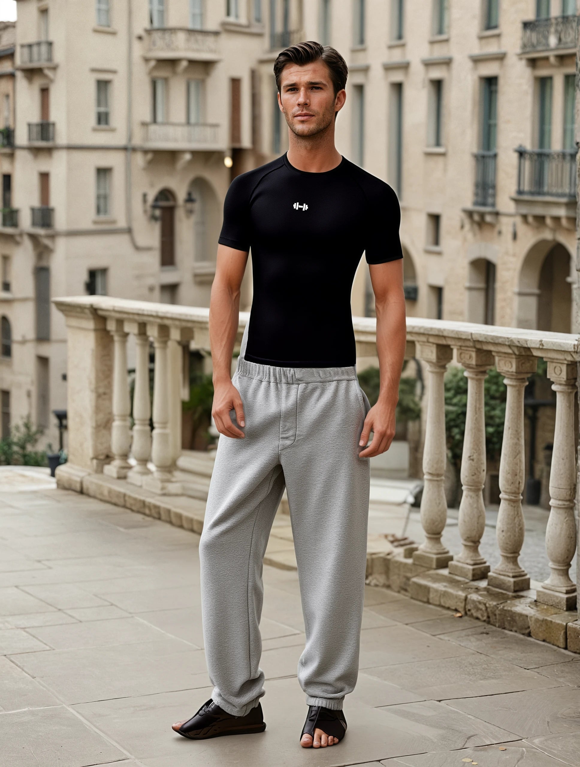 High Elastic Compression T Shirt showcasing its moisture-wicking fabric for a fresh gym experience.