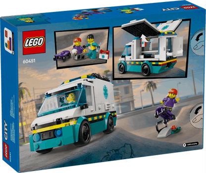 Lego City 60451 Emergency Ambulance Playset for Ages 5 and Up