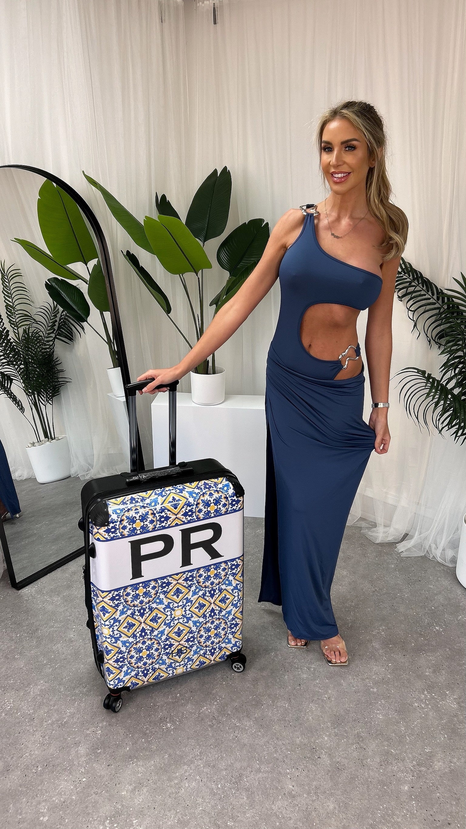 Elegant Ariel Cut Out Maxi Dress featuring a one-shoulder design, perfect for sophisticated celebrations.