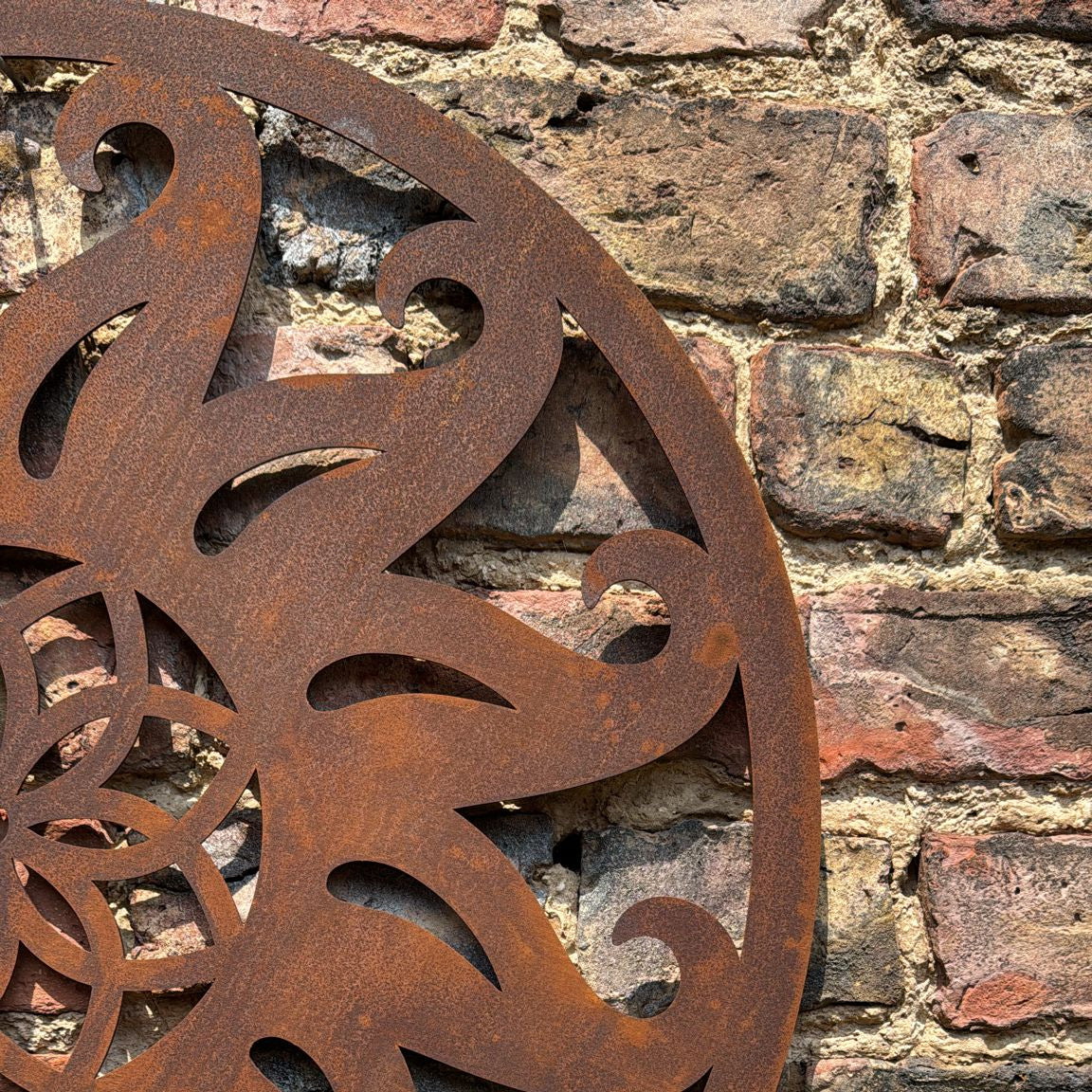 Rusty Metal Sun Decoration