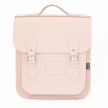 Handmade Cherry Blossom Leather City Backpack showcasing elegant design and craftsmanship, perfect for tablets up to 13 inches, ideal for stylish urban explorers.