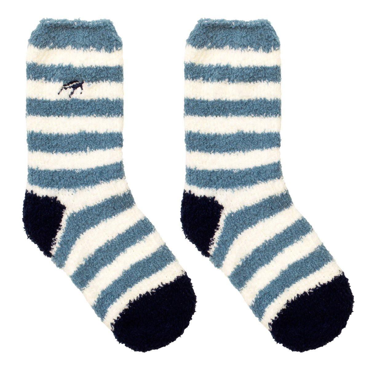 Luxurious Ocean Stripe cosy socks for children, crafted from soft polyester and elastane blend, ideal for chilly days.