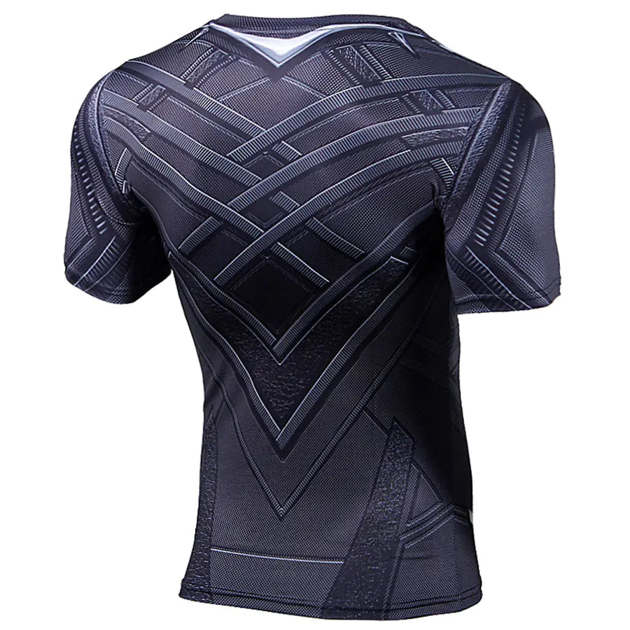 Black Panther Captain America Compression Shirt 