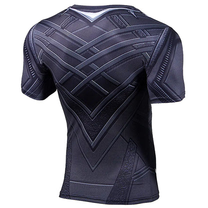 Black Panther Captain America Compression Shirt 
