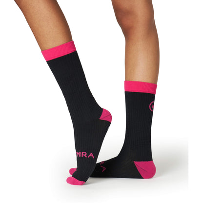 KYMIRA Infrared Crew Socks in assorted sizes, showcasing their stylish ribbed cuffs and soft fabric ideal for sports enthusiasts.