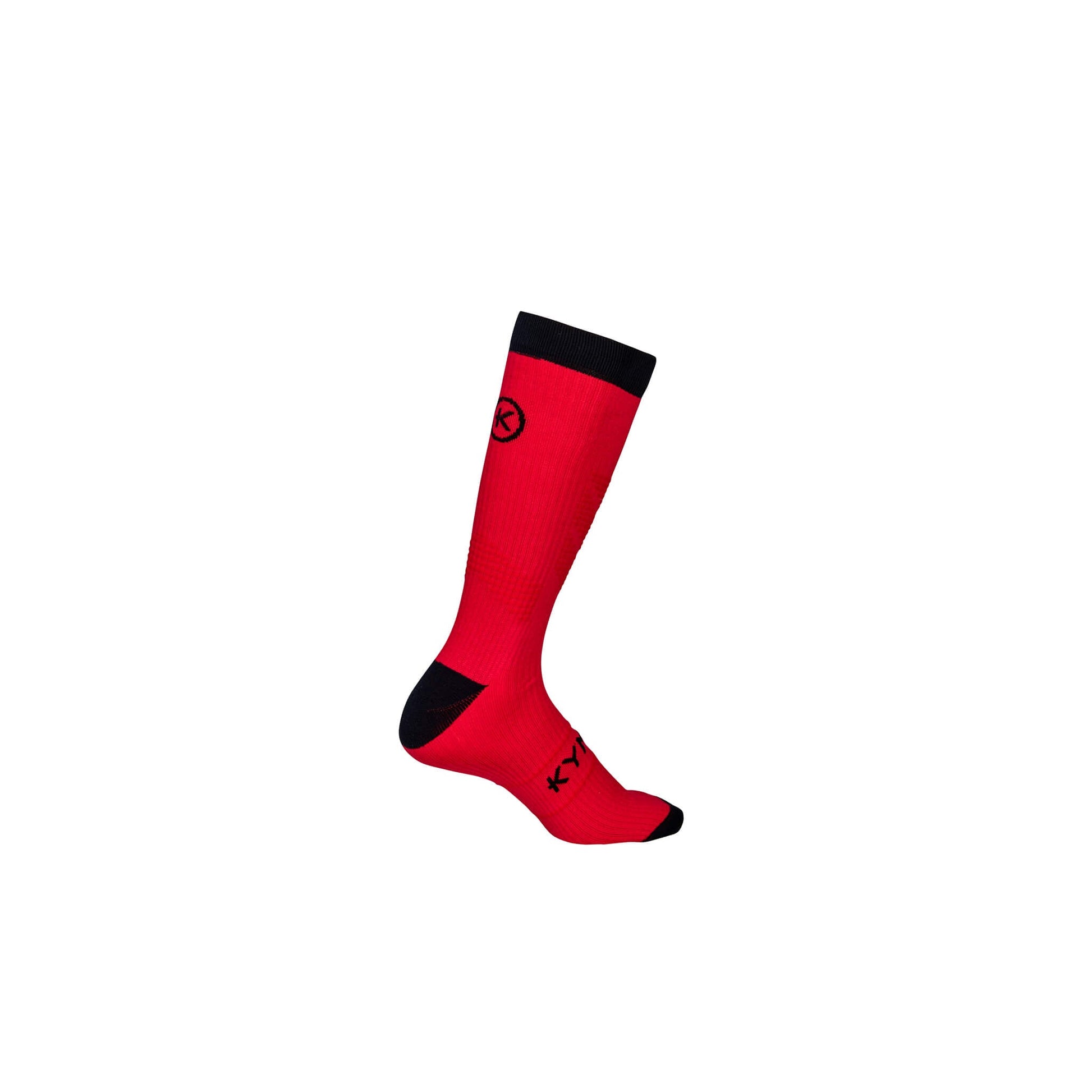 Luxurious KYMIRA Infrared Crew Socks designed for enhanced performance and recovery, featuring cushioned heel and toes for ultimate comfort.