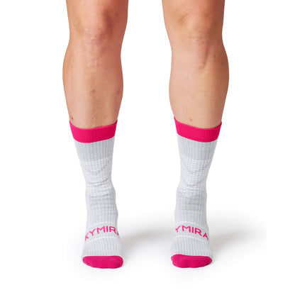 Elegant KYMIRA Infrared Crew Socks showcasing advanced infrared technology for improved circulation and muscle recovery.