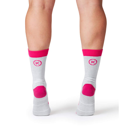 Sophisticated KYMIRA Infrared Crew Socks providing superior comfort and recovery benefits, perfect for running, cycling, and outdoor sports.
