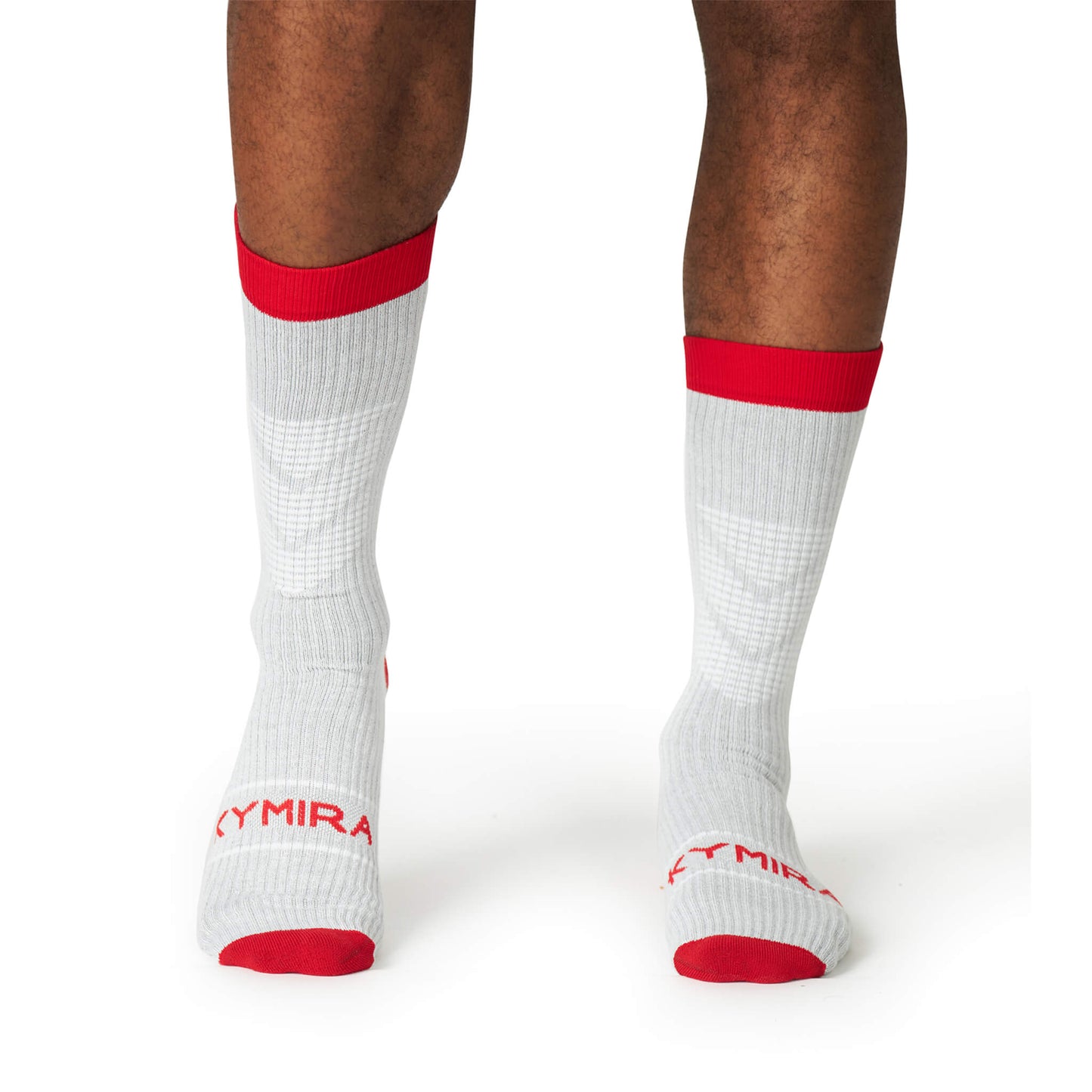 KYMIRA Infrared Crew Socks displayed in vibrant colours, ideal for running, cycling, and gym workouts.