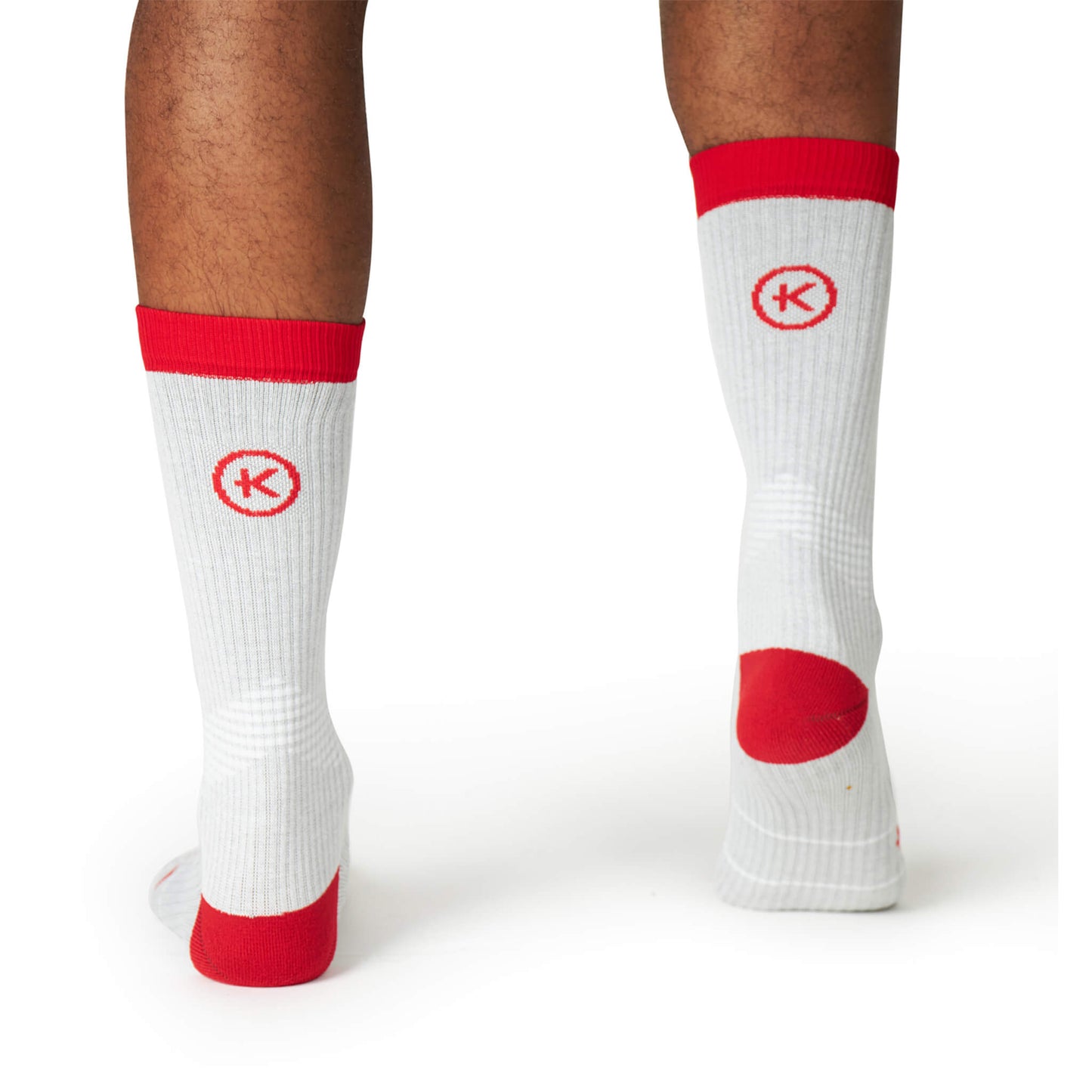 Elegantly designed KYMIRA Infrared Crew Socks illustrating the advanced infrared technology for superior blood circulation.
