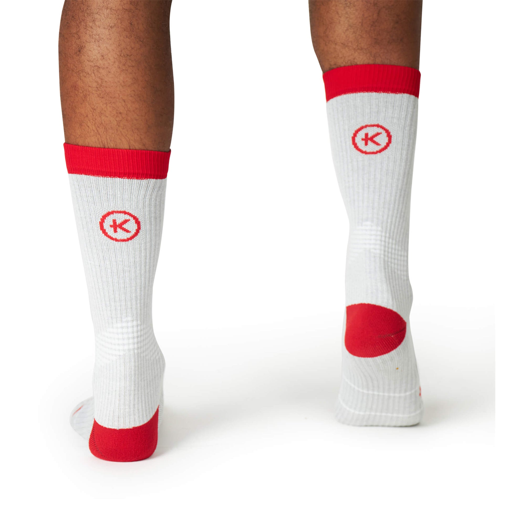 Elegantly designed KYMIRA Infrared Crew Socks illustrating the advanced infrared technology for superior blood circulation.