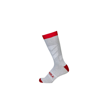 Luxurious KYMIRA Infrared Crew Socks showcasing a soft fabric with ribbed cuffs and arch support band, perfect for active lifestyles.