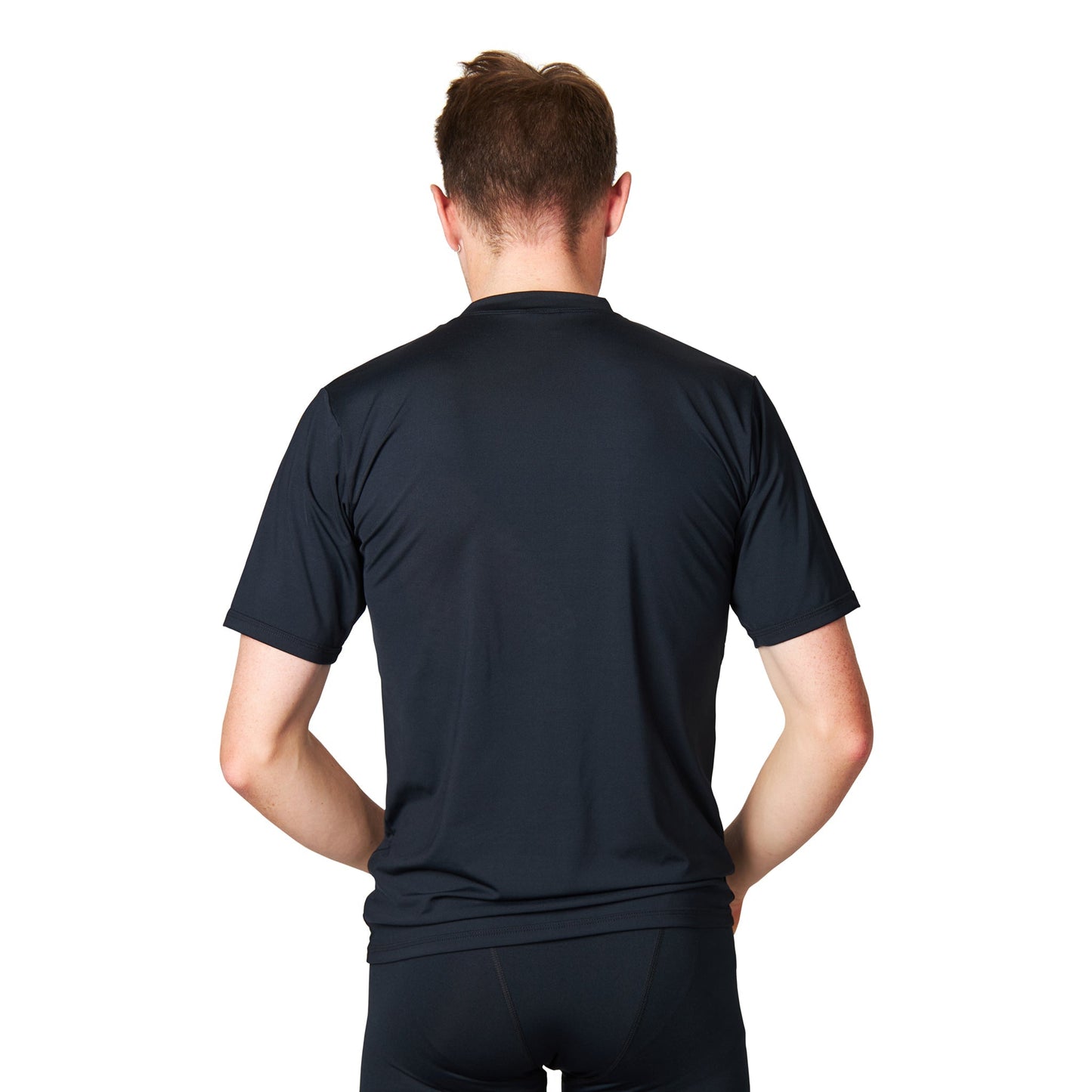 Luxury Men's KYMIRA Infrared Performance Crew T-Shirt in stylish marle finish, designed for exceptional ergonomic fit and enhanced recovery benefits.