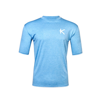 Stylish marle pattern of KYMIRA Men's Infrared Performance Crew T-Shirt, designed for an elegant yet functional athletic wear experience.