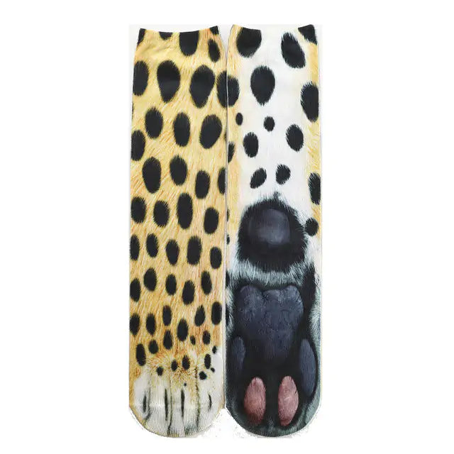 LWomen's Novelty Printed Animal legs Long Funny Socks Cosplay Halloween