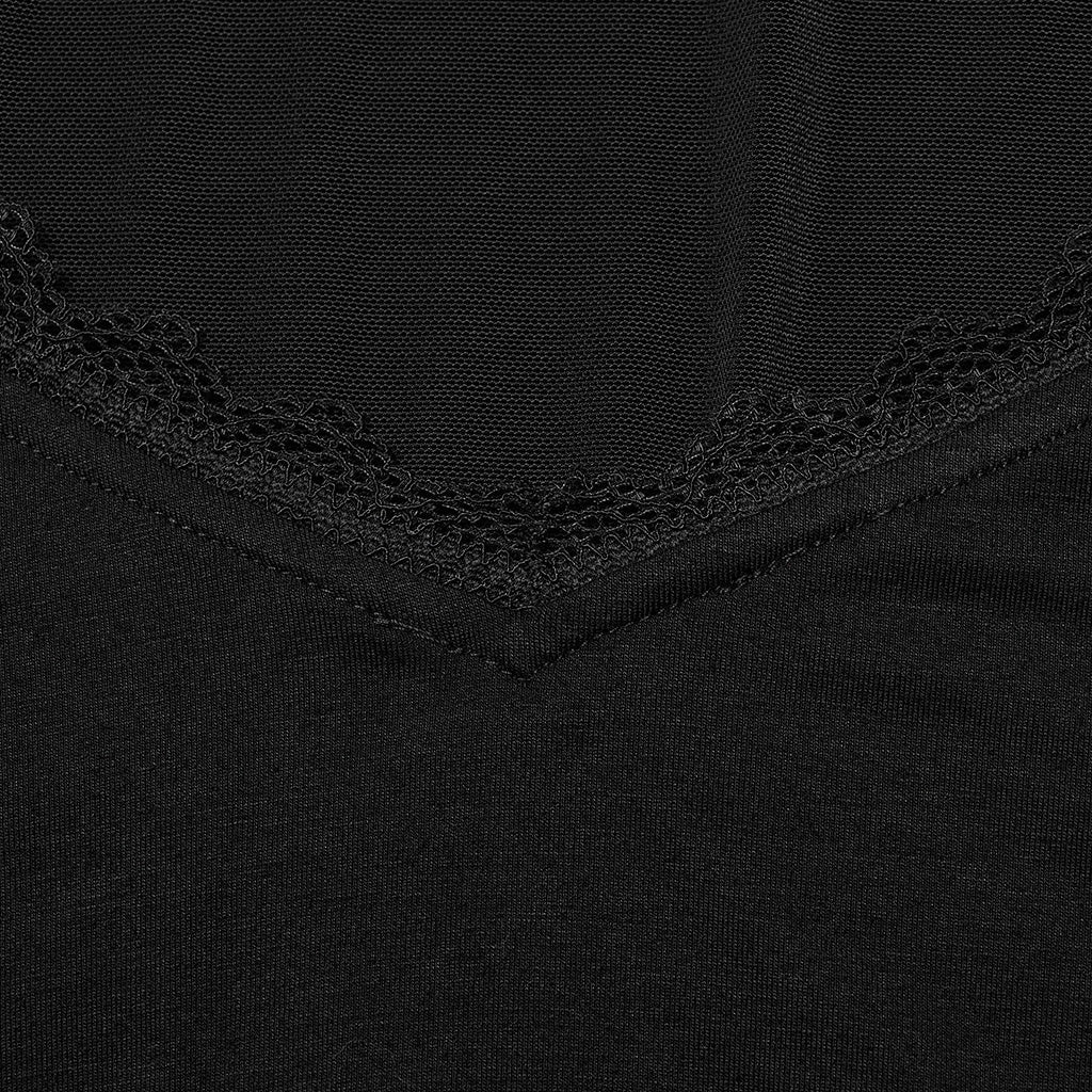 Elegant Plus Size Punk Rave Eldora Gothic Bat Silhouette Dress with Lace Trim and Waist Tie, showcasing its intricate beaded decorations.