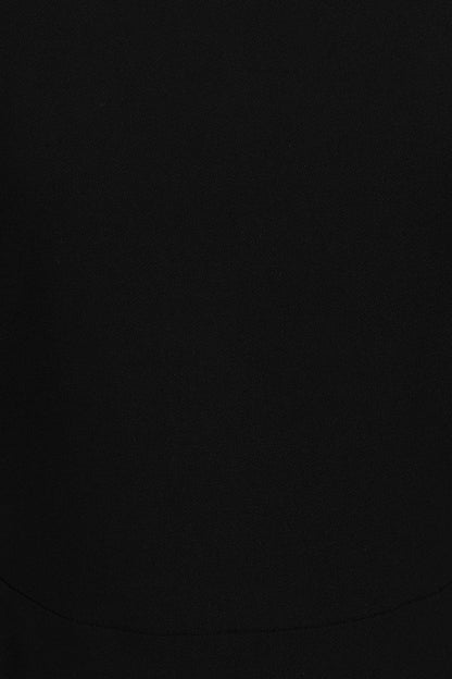 Side view of the Elysia Dress revealing puff sleeves and a flattering flared skirt, embodying luxury in goth fashion.