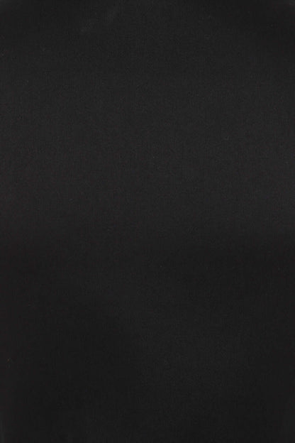 Luxurious Banned Apparel Astrid Dress in Gothic Black featuring a chic silver zipper and exquisite decorative straps, perfect for alternative fashion enthusiasts.