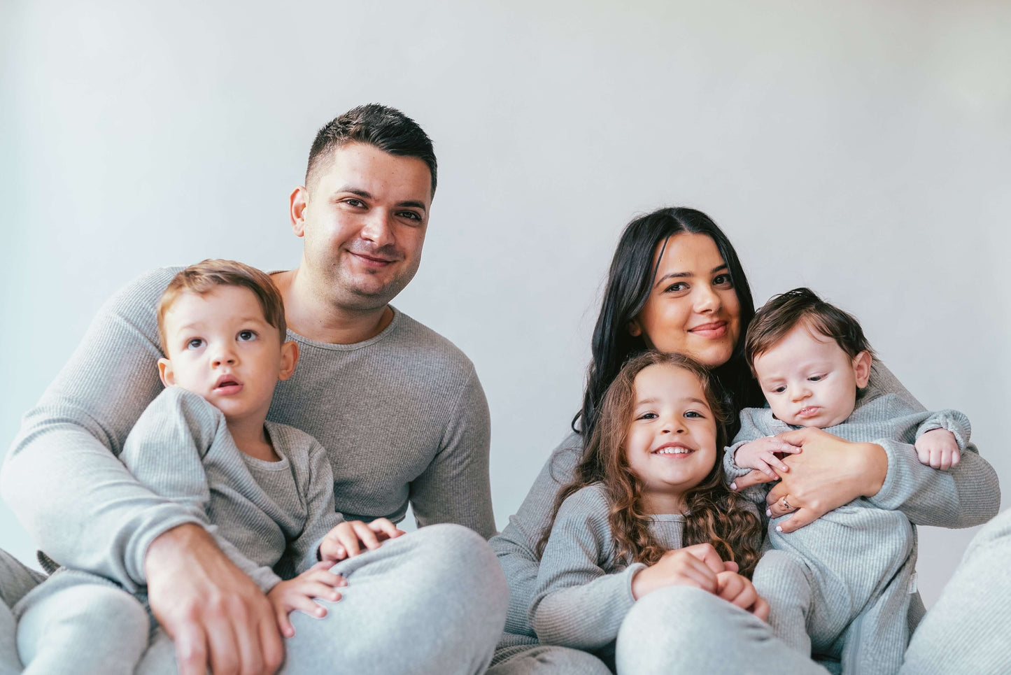 DreamBuy matching pyjamas available in various sizes, showcasing a sophisticated style for unforgettable family moments.