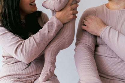 Elegant DreamBuy Baby Zip Sleepsuit in Mocha Velvet, perfect for sensitive skin, combining style with comfort for toddlers aged 0-3 years.