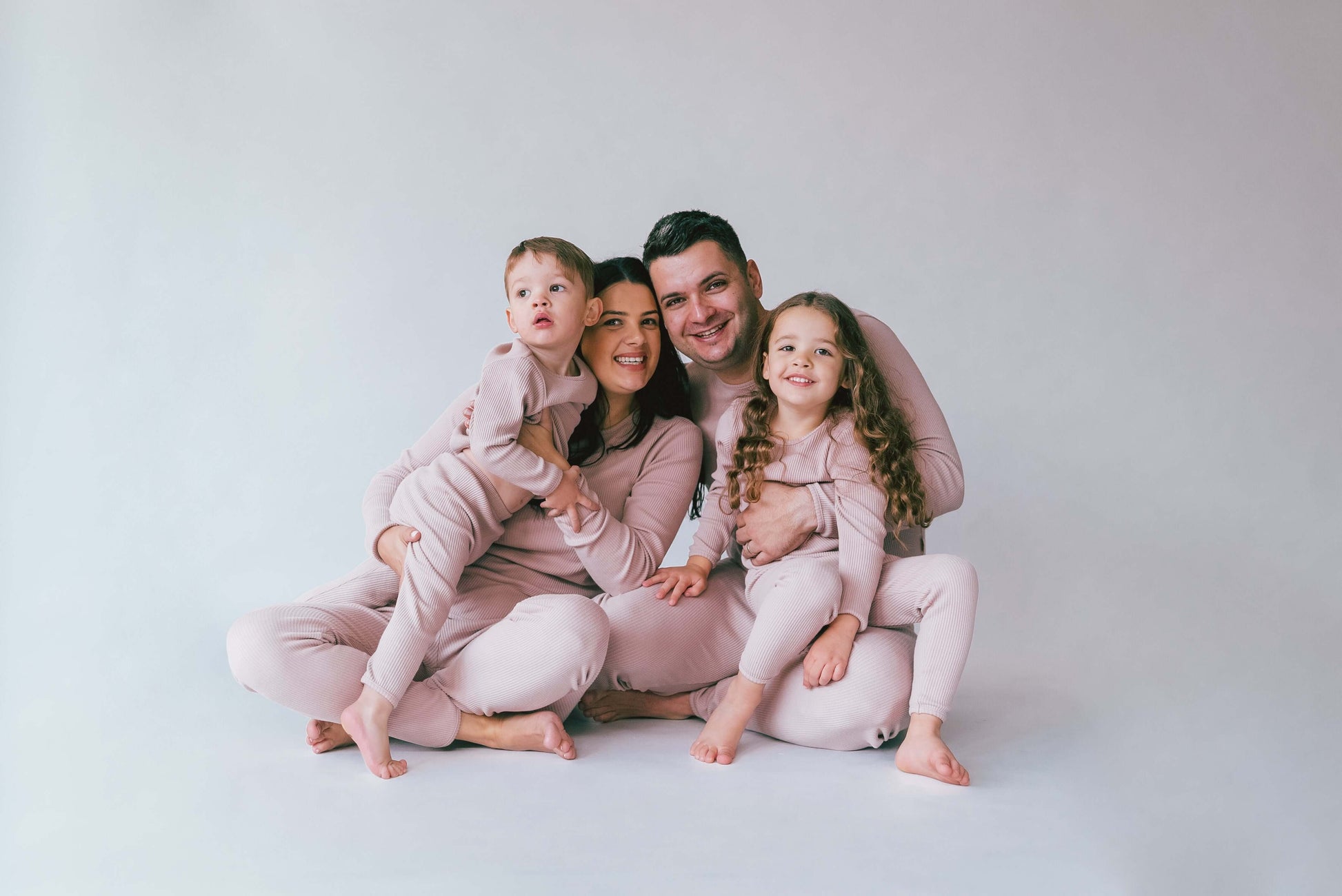 Stylish DreamBuy Velvet Mocha matching pyjamas as a unique gift for family, ideal for cosy nights and festive occasions.